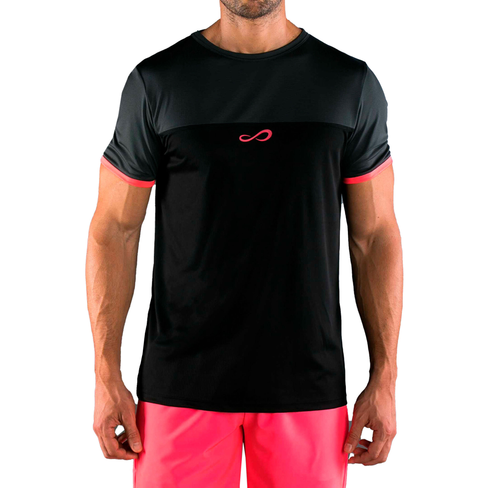 Мужское теннисное поло Endless Alpha T-Shirt Men - Black, Pink