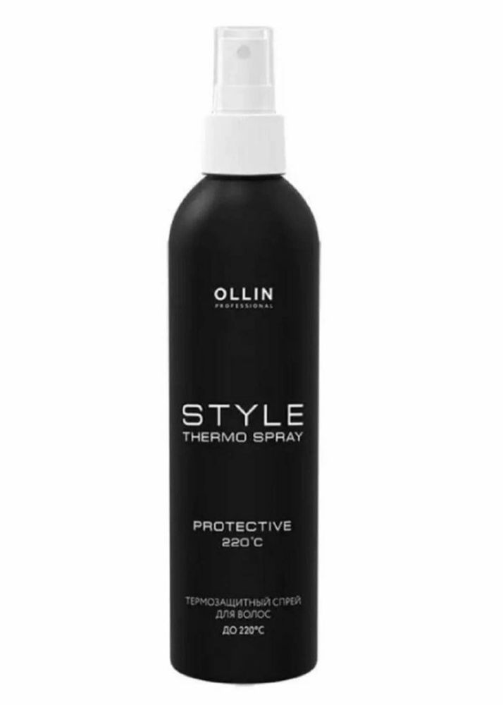 Термозащитный спрей для выпрямления волос «Thermo Protective Hair Straightening Spray», Style, Ollin, 250 мл.