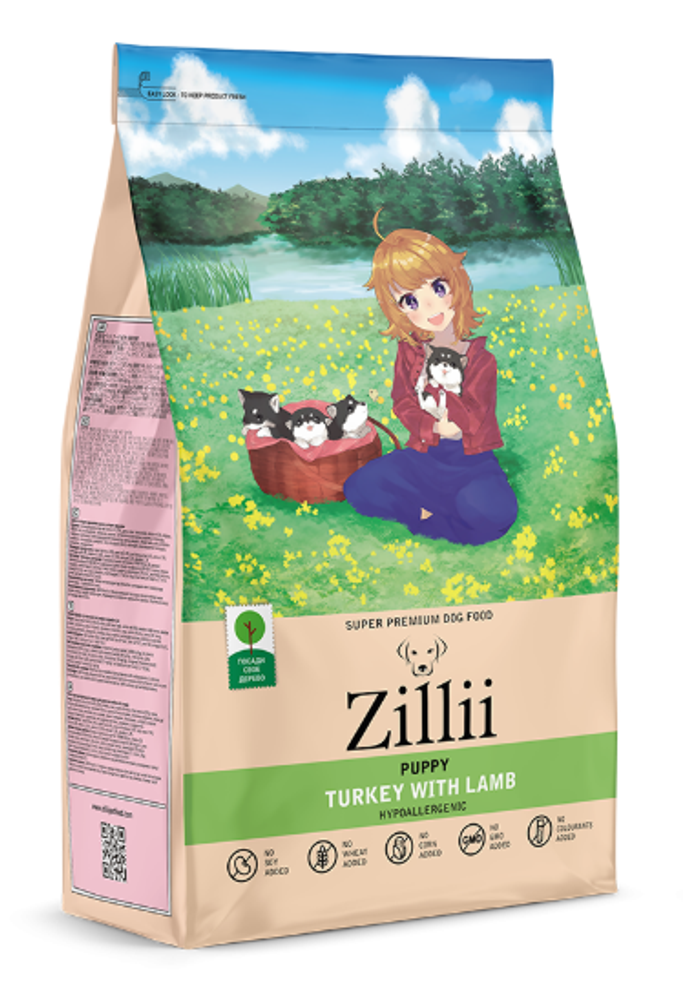 Сухой корм ZILLII Puppy для щенков всех пород с индейкой и ягнёнком, Фасовка