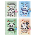 Блокнот детский Basir на замке, формат А6, серия "Панда", цветная обложка, 48 листов, размер 18*13 см