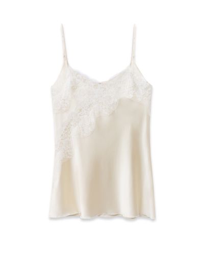 Топ с кружевом из шелка Mulberry