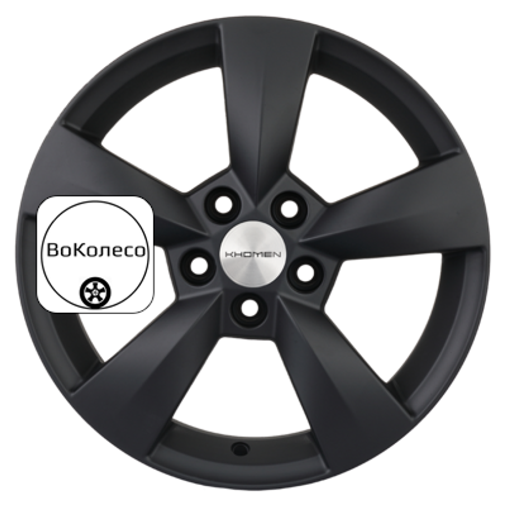 6x15/5x100 ET40 D57,1 KHW1504 (Polo) Black matt Khomen Wheels