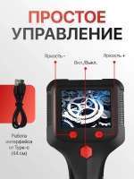 Видео эндоскоп гибкая камера с экраном 2.4 дюйма с подсветкой Орбита OT-SME16