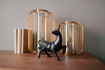 55RV2946L Ваза-подсвечник декоративная металл/стекло d21*35см