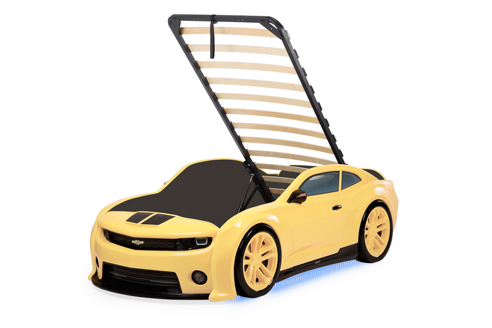 Объемная (3d) кровать-машина EVO "Camaro" (желтая глянцевая)