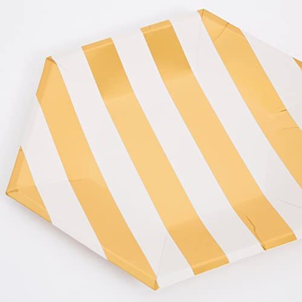 Тарелки большие "Gold Stripes" 8 шт
