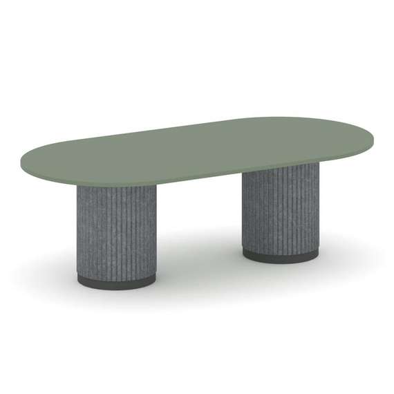 Felto Стол переговорный овальный PR.C.SPRG-007.D Кобо/Металл Антрацит/Морская Галька 2400*1200*750