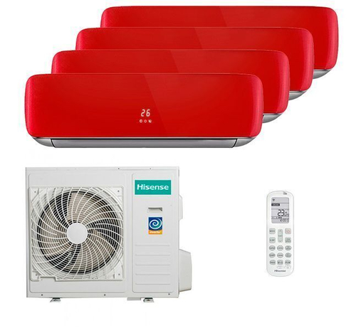 Мульти сплит-система Hisense на 4 комнаты (25+25+25+25 кв.м.) Red