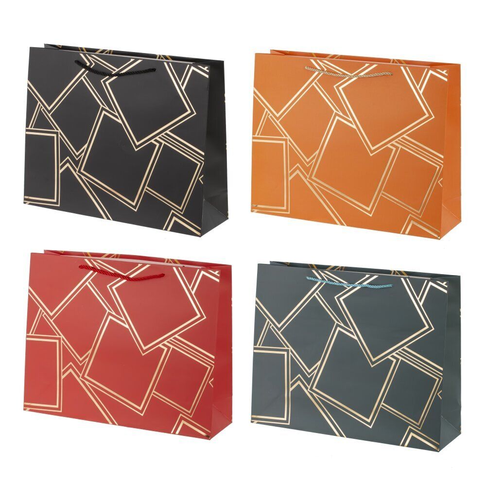 GAEM Пакет подарочный L (бумага 210г/м2, блок микс 12шт), L39 W11 H30 см, 4в.