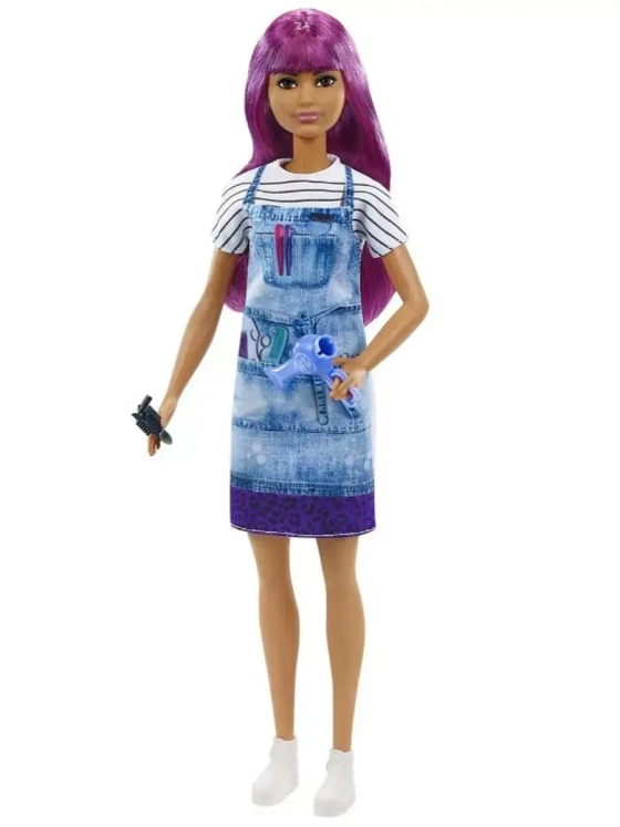 Кукла Барби профессии Кем быть Стилист GTW36