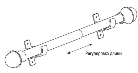 Мини-карниз Кафе Стандарт античное золото, длина 85-135 см