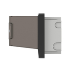 Щиток 8 мод встраиваемый для полых стен FRAME, черный, с тонированнойдверцей, с 2 шинами PEN на 6 и 8 отв.