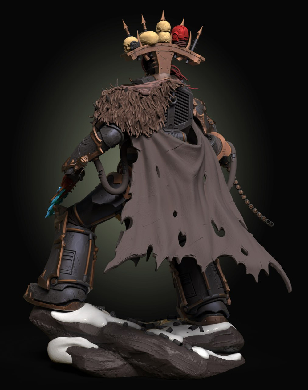Фигурка, Эзекиль Абаддон, Warhammer 40 000, высота 19 см, под покраску