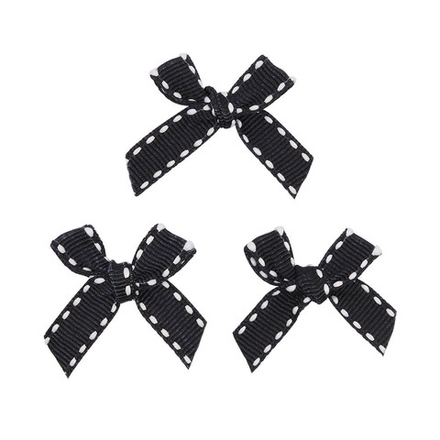 AR517 Бантик пришивной 1см, черный-белый