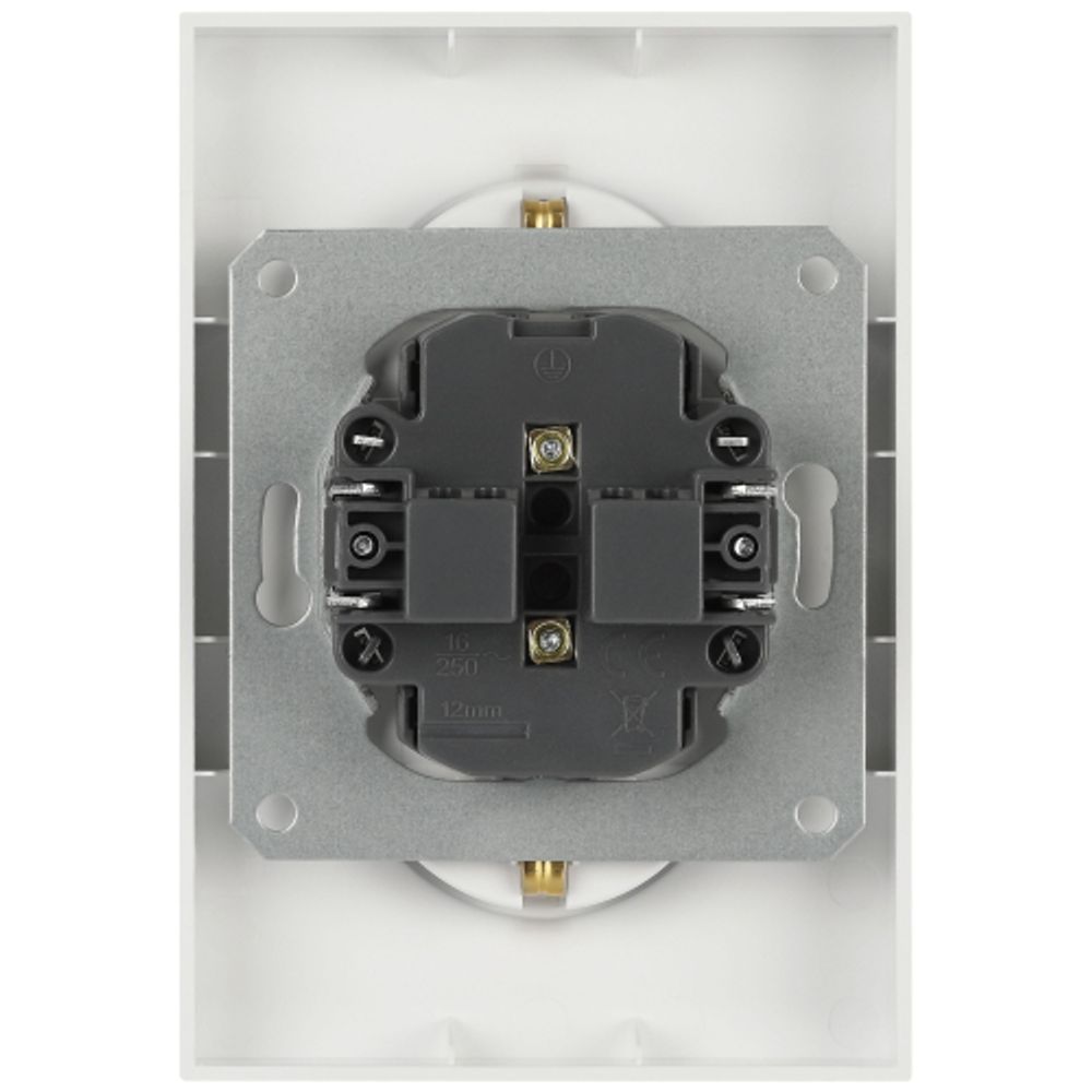 Розетка ЭРА Galaxy 15-2107-01 без заземления двойная 2X2P 16А-250В IP20 белый