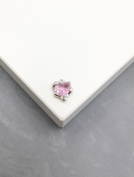 Подвеска асимметрия розовая, 12*11мм