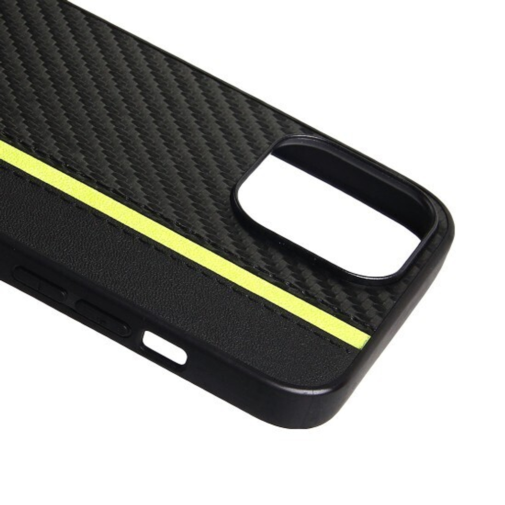 Чехол для iPhone 13 Pro Max, карбоновый , 012465 Синий