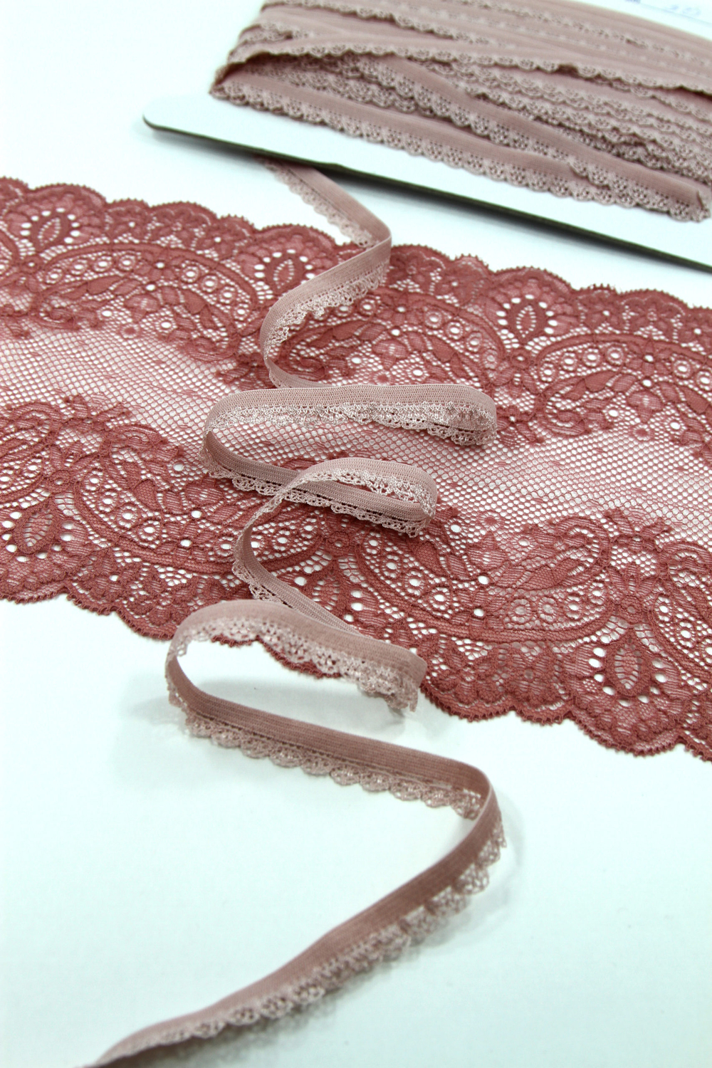 Резинка бельевая 12 мм с учетом фестона пудра