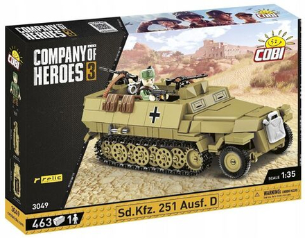 Конструктор пластиковый Cobi SD.KFZ. 251 AUSF.D - Полугусеничныый бронетранспортер 463эл. - Коби 3049