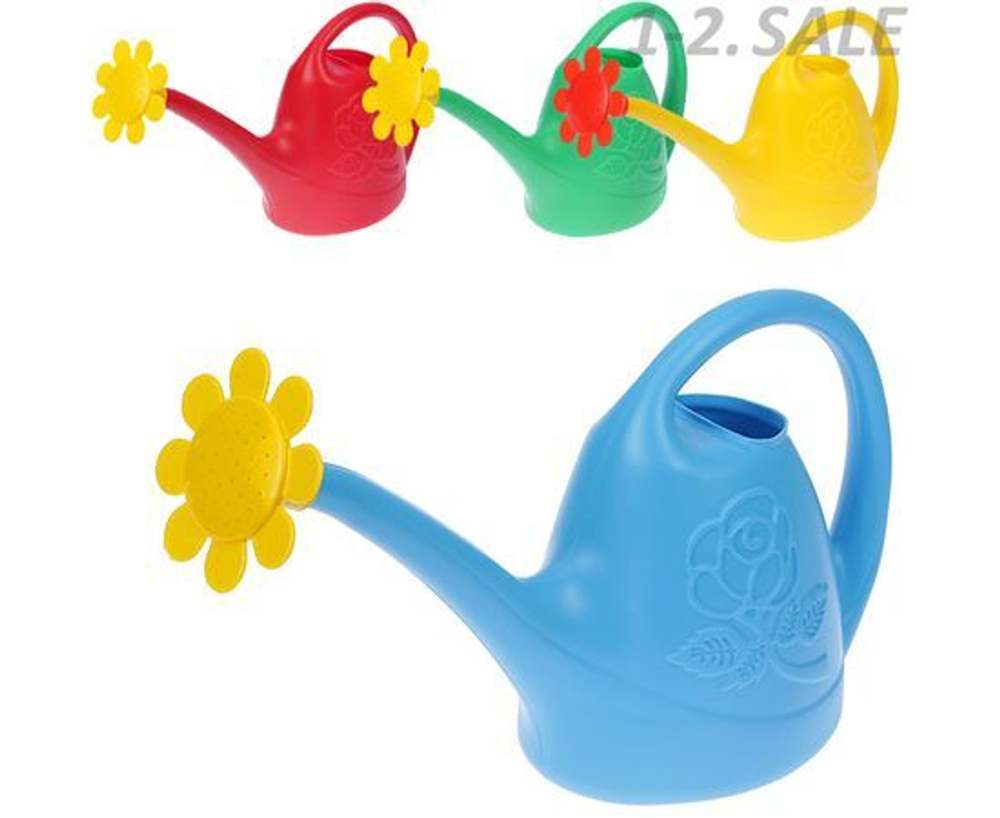 Лейка Радиан с длинным носиком, 1.5 л, с рассеивателем, носик d 16 мм, МИКС