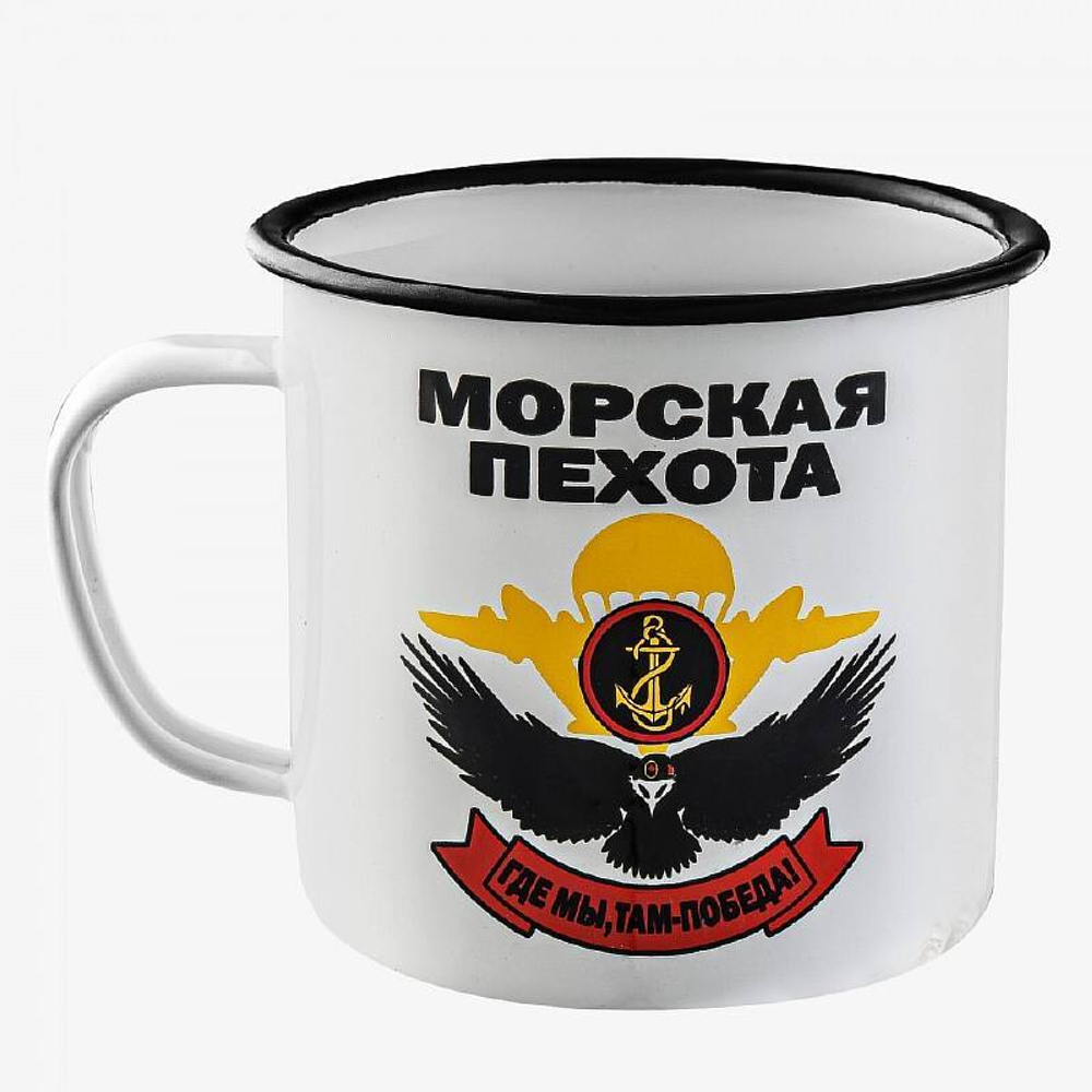 Кружка эмалированная Морская пехота