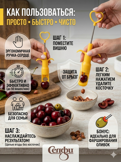 Косточковыдавливатель для вишни 24см