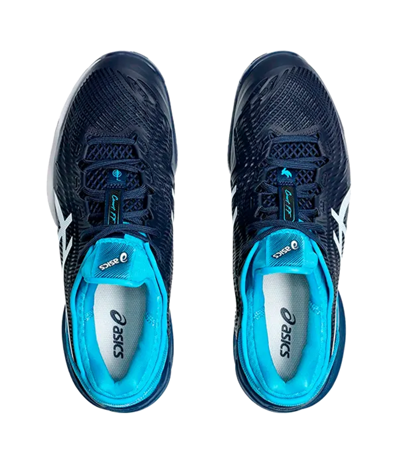 Asics Court FF 3 Novak Clay Синие Экспансивные-Белые Кроссовки