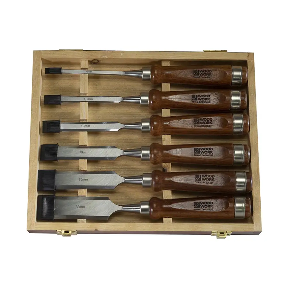 Набор стамесок 6, 10, 13, 19, 25, 32 мм Woodwork PTS-600