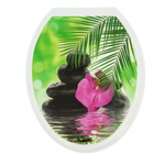 Крышка унитаза "ДЕКОР" фото принт "Орхидея", белый, РП-813О