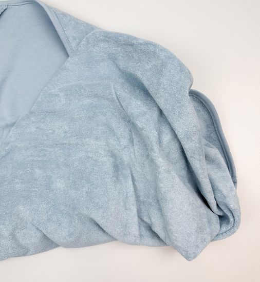 Полотенце махровое/хлопковое "Мишка" пыльно-синий