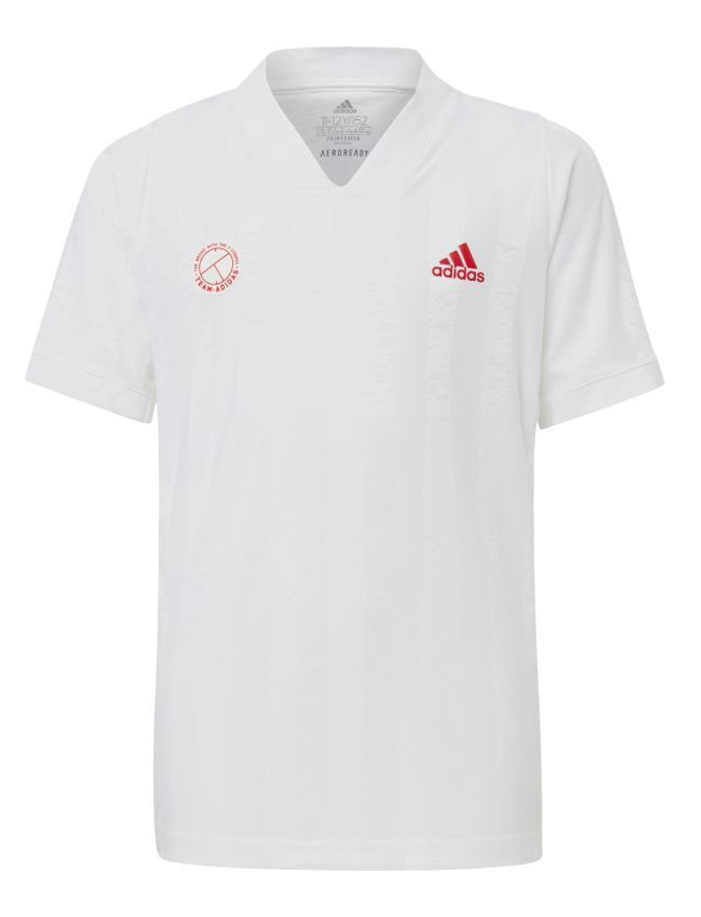 Детская теннисная футболка Adidas Boys Freelift T-Shirt - white/scarlet