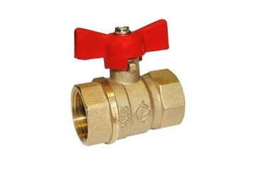 Кран шаровый, бабочка латунь