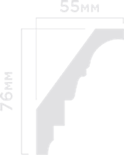 Карниз HiWood, 76x55 мм