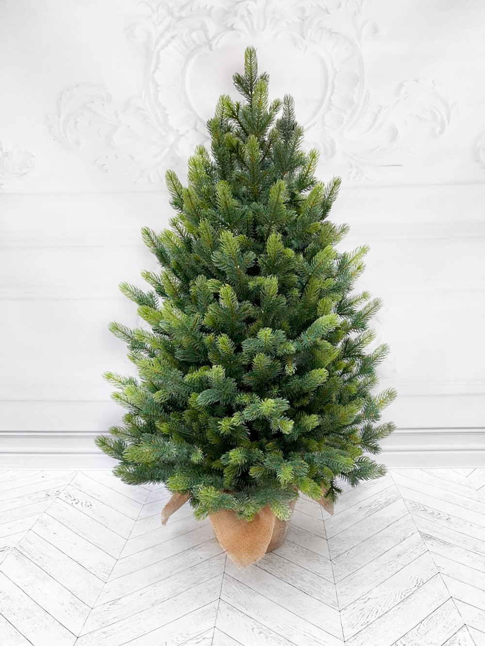 Ель TreeDeLuxe Кремлевская премиум 100 % литая 90см в мешочке зеленая