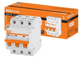 Авт. выкл.ВА47-29 3Р 16А 4,5кА х-ка С TDM SQ0206-0109