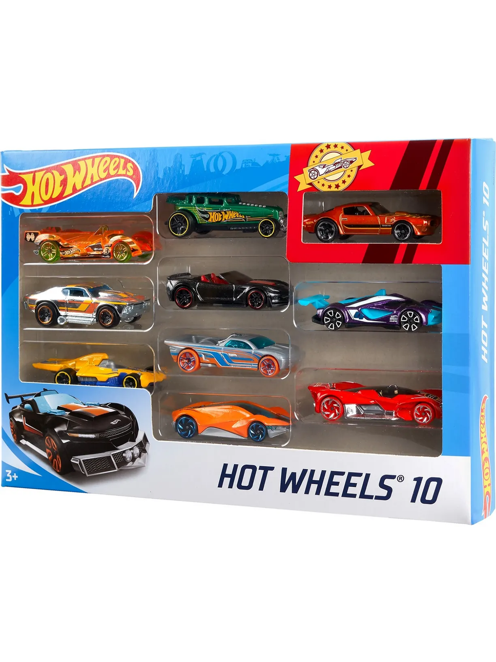 Игровой набор Hot Wheels Базовые машинки 1:64 54886-N0721 | Hot Wheels Basic Car 10-Pack | набор из 10 машинок 1:64 | 3+