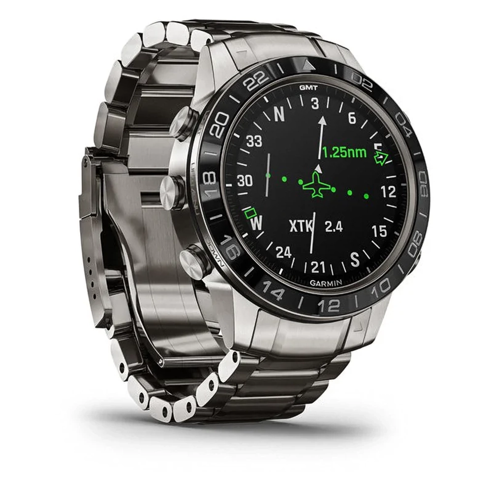 Спортивные титановые наручные часы GARMIN MARQ AVIATOR, 010-02006-04