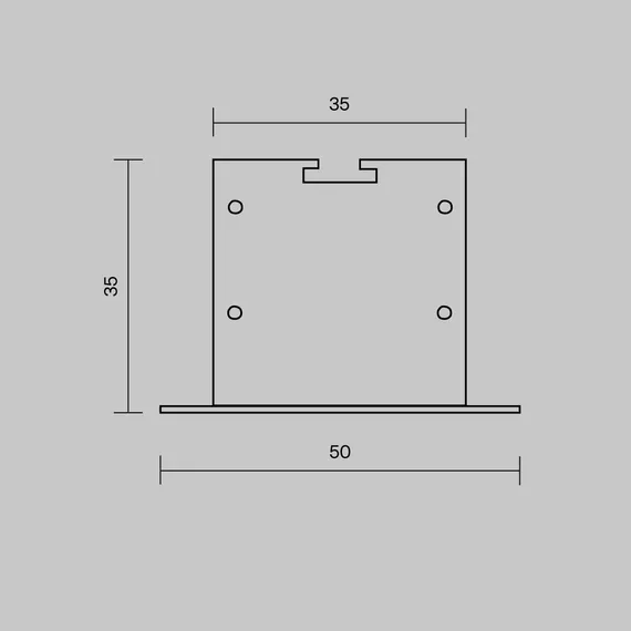 Комплект заглушек (для профиля 50x35) 2 шт., ALM-5035T-S-EC 642034 Led Strip 642034