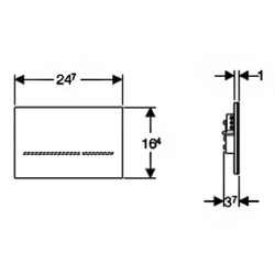 Смывная клавиша сенсорная GEBERIT Sigma 80 116.090.SM.1