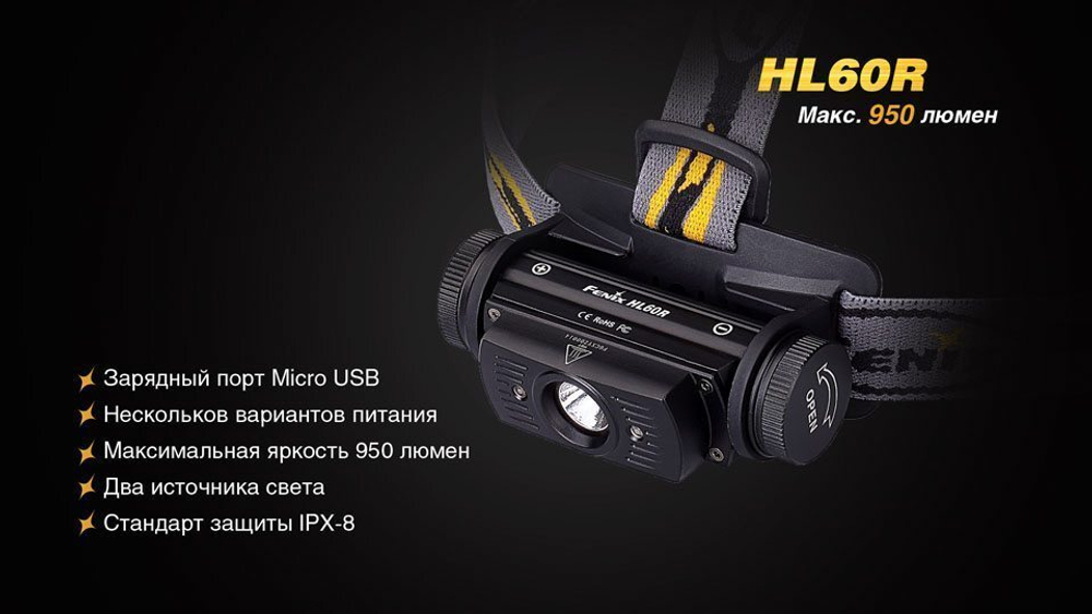 Налобный фонарь Fenix HL60R (Desert Yellow)