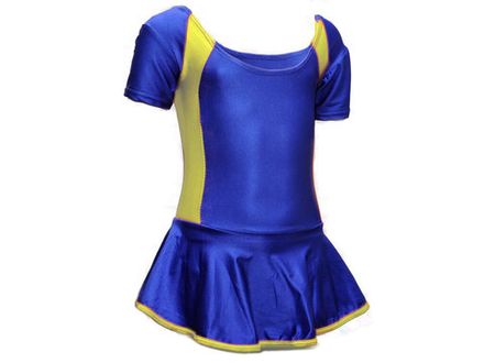 Купальник гимнастический. Размер L. Цвет: сине-жё #07860