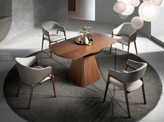 Круглый раскладной обеденный стол из ореха D2063AA /1081 80-140 см Испания