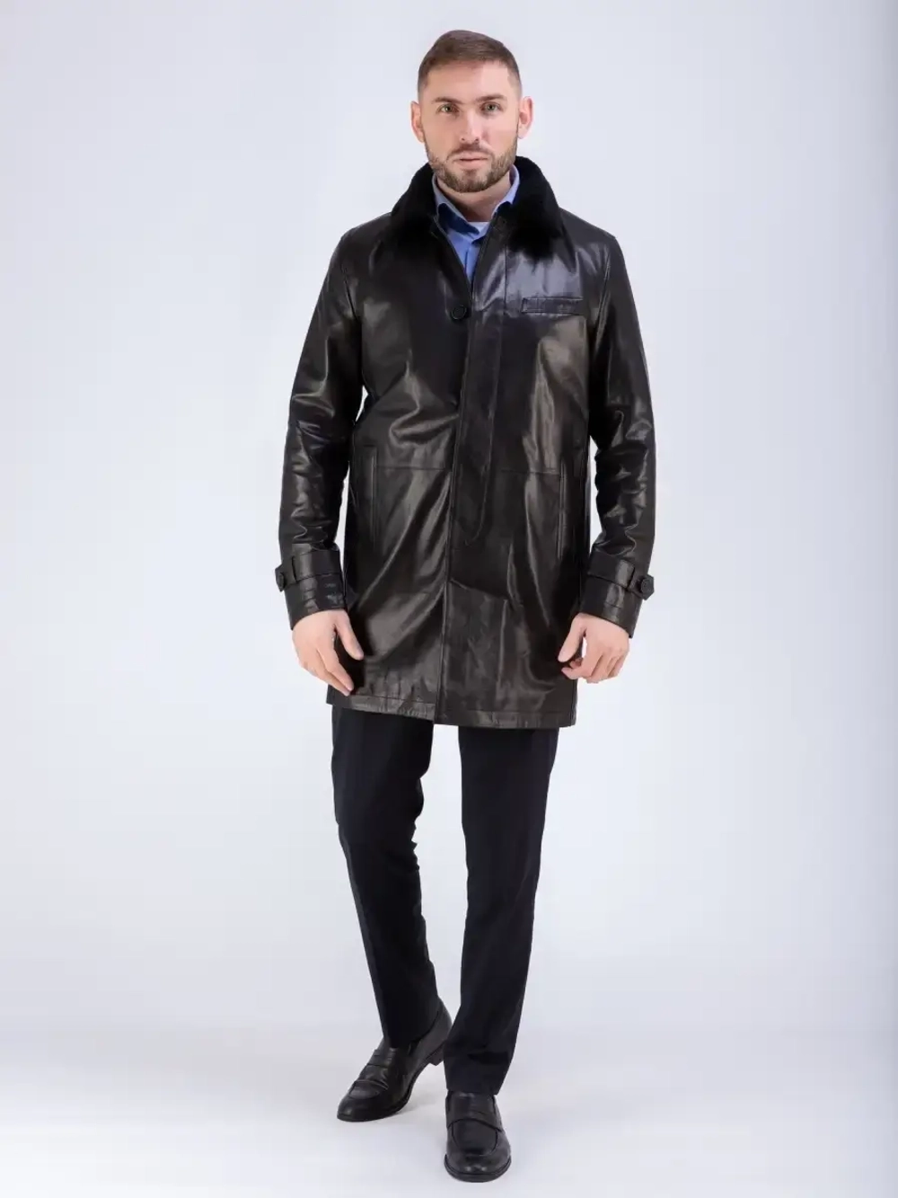 Куртка мужская кожаная, плащ мужской