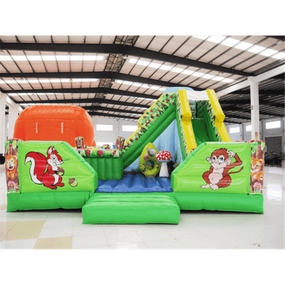 Коммерческий надувной батут-горка "Райский лес"