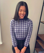 Описание по вязанию пуловера спицами "Gingham"