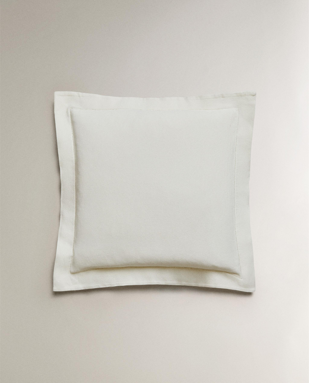 Zara Home наволочка декоративная из хлопка, молочный, 50x50 см
