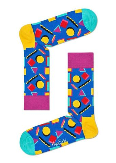 Носки унисекс Nineties Sock с геометрическими фигурами (Размер: 29) (Цвет: синий)