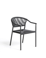 Уличный стул Livadia из серого алюминия и веревки