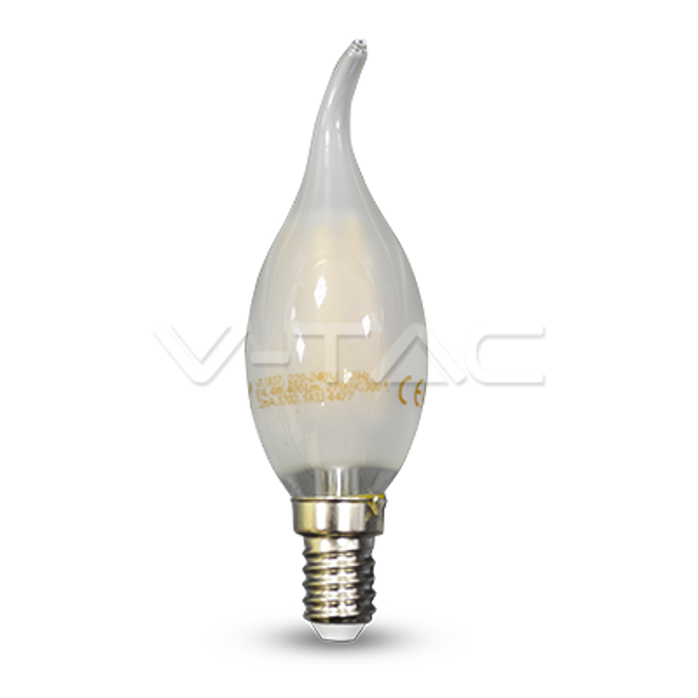 Лампа светодиодная, филамент V-TAC, E14, 4 Вт, 4000К, SKU 4478