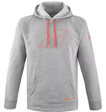 Мужская теннисная кофта Babolat Strike Hood Sweat - серый